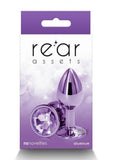 Rear Assets Metal Anal Plug Small Purple