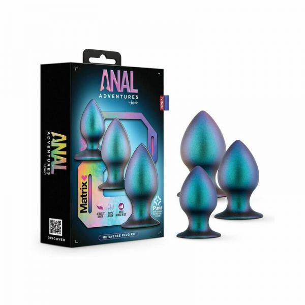 Anal Adventures Matrix Metaverse Plug Kit Dark Millenia