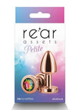 Rear Assets Petite Metal Anal Plug Rose Gold/rainbow