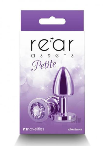 Rear Assets Petite Metal Anal Plug Purple