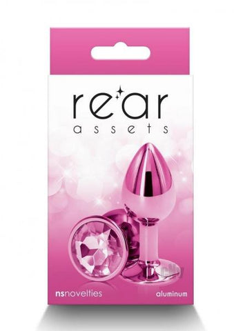 Rear Assets Metal Anal Plug Small Pink