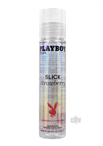 Playboy Slick Flavored Water-based Lubricant Strawberry 1 Oz.