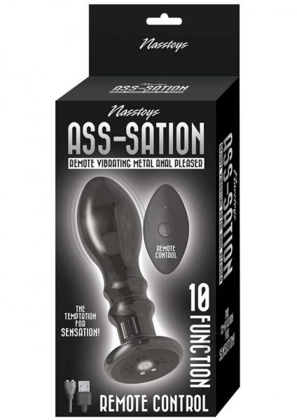 Ass-sation Remote Vibrating Metal Anal Pleaser Black