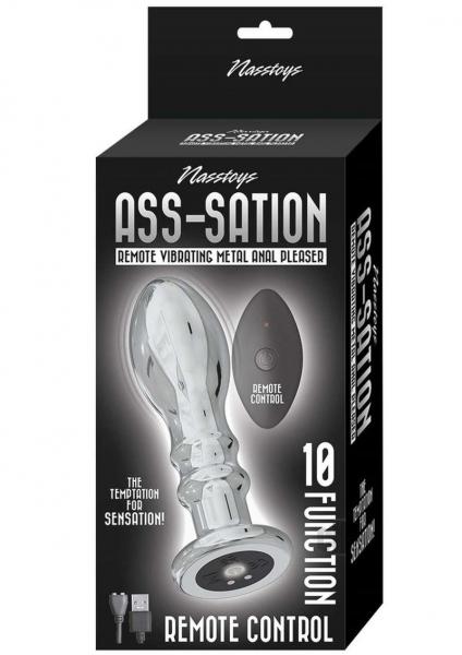 Ass-sation Remote Vibrating Metal Anal Pleaser Silver