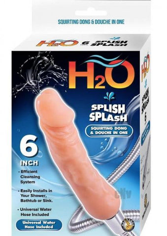 H2o Splish Splash 6 In. Dildo Douche Beige