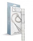 Nixie Pearl Drop Beaded Tweezer Nipple Clamps Silver