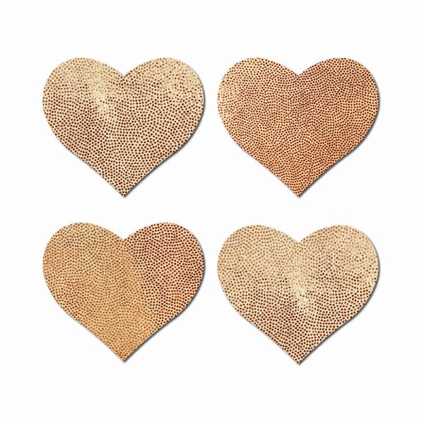 Pastease Petites Liquid Hearts Pasties Rose Gold 2-pack