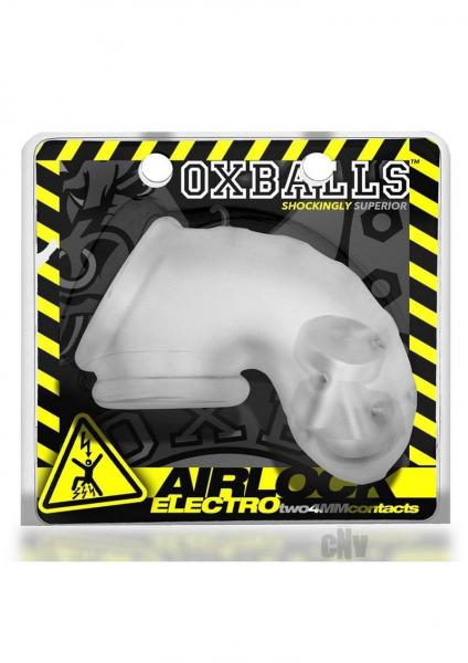 Oxballs Airlock Electro Air-lite Vented Chastity Clear Ice