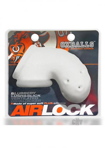 Oxballs Airlock Air-lite Vented Chastity White Ice