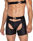 Master Chaps W/hook & Ring Closure & Rear Cut Out Black Xl
