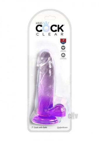 Kc 7 Cock Clear W/balls Purple