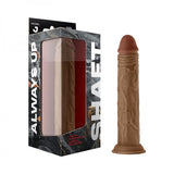 Shaft Model J Liquid Silicone 9.5 In. Dildo Oak