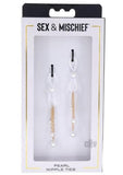 Sandm Pearl Nipple Ties Wht/gld