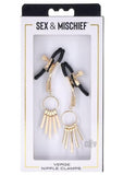 Sandm Verge Nipple Clamps Gld/blk