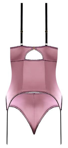 Magic Silk Sensual Desires Basque And Tanga Set Mauve S/m
