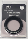 Wide Silicone Donut Ring Black 1.75 "