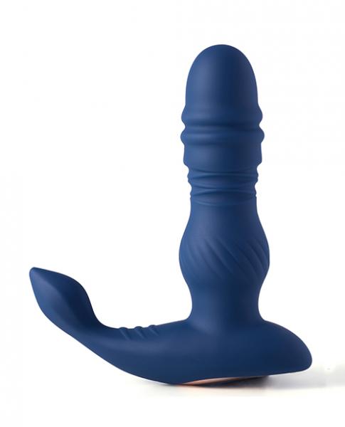 Jaden Thrusting Prostate Massager Vibrating Butt Plug Anal Sex Toy - Blue