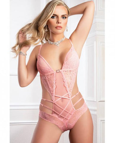 Wonder Teddy W/curve Framing Straps Baby Pink O/s