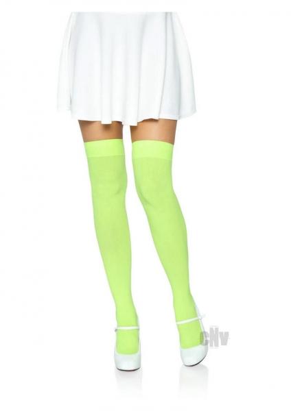 Nylon Over The Knee Os Neon Green