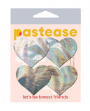 Pastease Premium Petites Holographic Heart - Silver O/s Pack Of 2 Pair