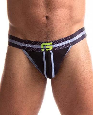 Sport Fucker Jersey Jock - Xl Black/black