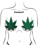 Pastease Pot Leaf Glitter Green Fuller Coverage