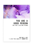 Good Person Bad Things Greeting Card