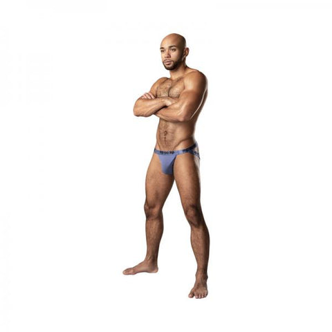 Male Power Infinite Comfort Amplifying Strappy Jock Periwinkle L/xl