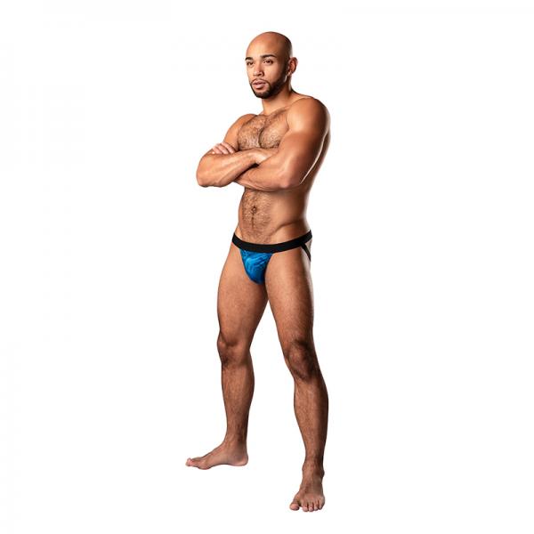 Male Power Kaleidickscope Strappy Ring Jock Sky Blue S/m