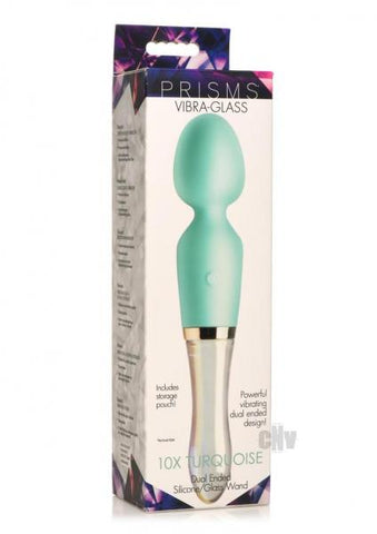 Prisms Vibra Glass Wand Turquoise