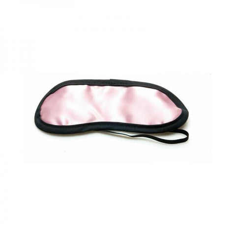 Sex Kitten Satin Eye Mask Pink With Black Trim