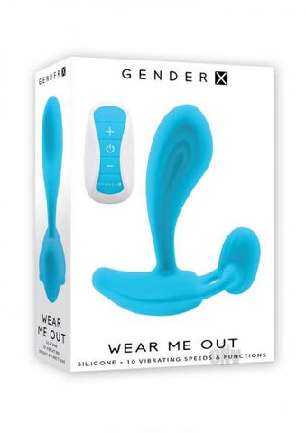 Gender X Wear Me Out Rechargeable Wearable With Remote Silicone Blue