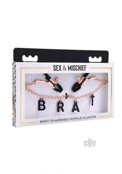 Sportsheets Sex & Mischief Brat Charmed Nipple Clamps