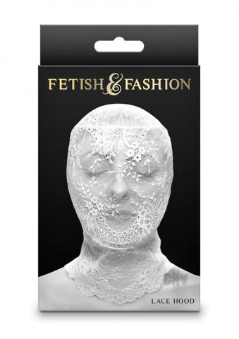 Fetish Fashion Lace Hood Wht