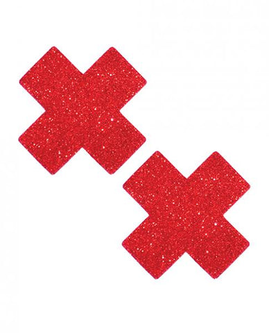 Neva Nude Ravish Me Glitter X Factor Pasties - Red O/s