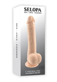 Selopa Natural Feel Flexskin Dildo Bendable With Moving Material 7 In. Light