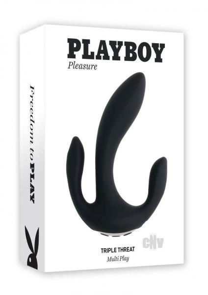 Playboy Triple Threat Rechargeable Come Hither Vibe Silicone 2am