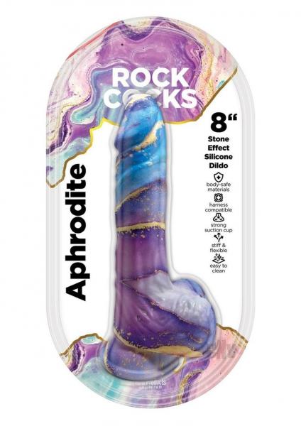 Rock Cocks Aphrodite Marble Silicone Dildo 8 In.