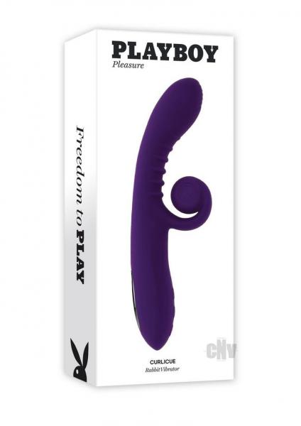 Playboy Curlicue Rechargeable Dual Stim Vibrator Silicone Acai