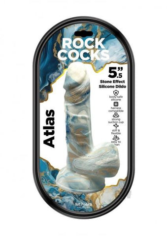 Rock Cocks Atlas Marble Silicone Dildo 5.5 In.