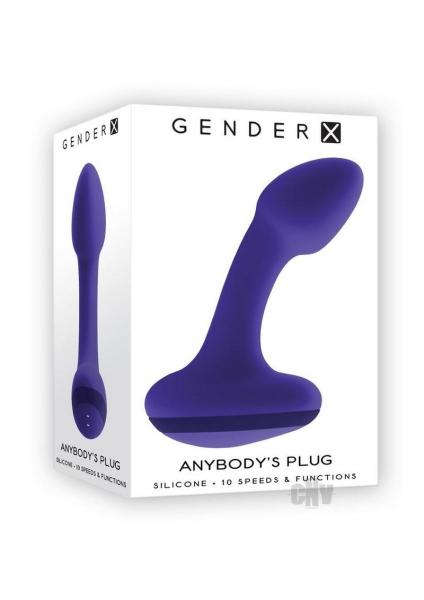 Gender X Anybody's Plug Rechargeable Plug Silicone Purple