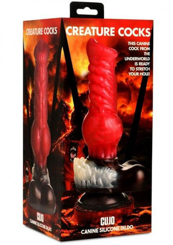 Creature Cocks Cujo Dildo Lg Red/blk