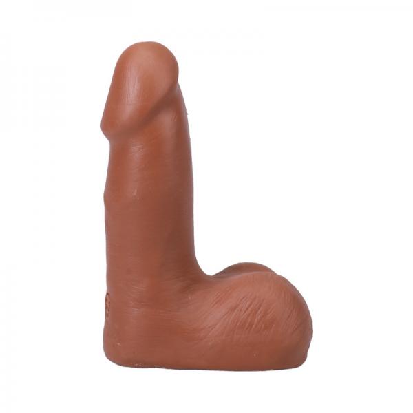 The Realistic Cock 5 In. Ultraskyn Vac-u-lock Dildo With Balls Caramel