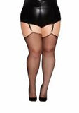 Silky Sheer Thigh Highs Black Q/s