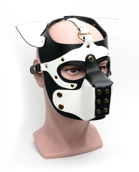 665 Bondage Pup Hood -  O/s Black/white