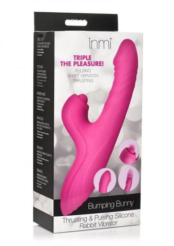 Bumping Bunny Thrusting & Pulsing Silicone Rabbit Vibrator