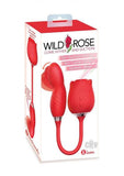 Wild Rose Suction & Come Hither Vibrator - Red