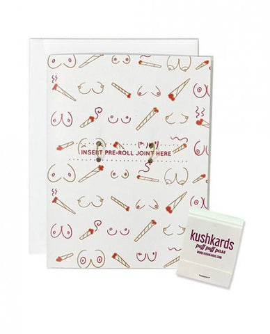 Doobies Boobies Greeting Card W/matchbook