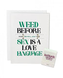 Weed Sex Lang Greeting Card W/matchbook