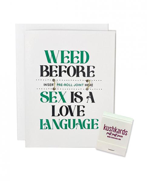 Weed Sex Lang Greeting Card W/matchbook